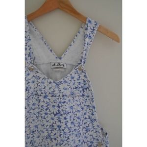 90s Vintage Overalls Floral Denim Size Medium